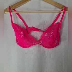 Lasenza hot pink lace bra size 32D
